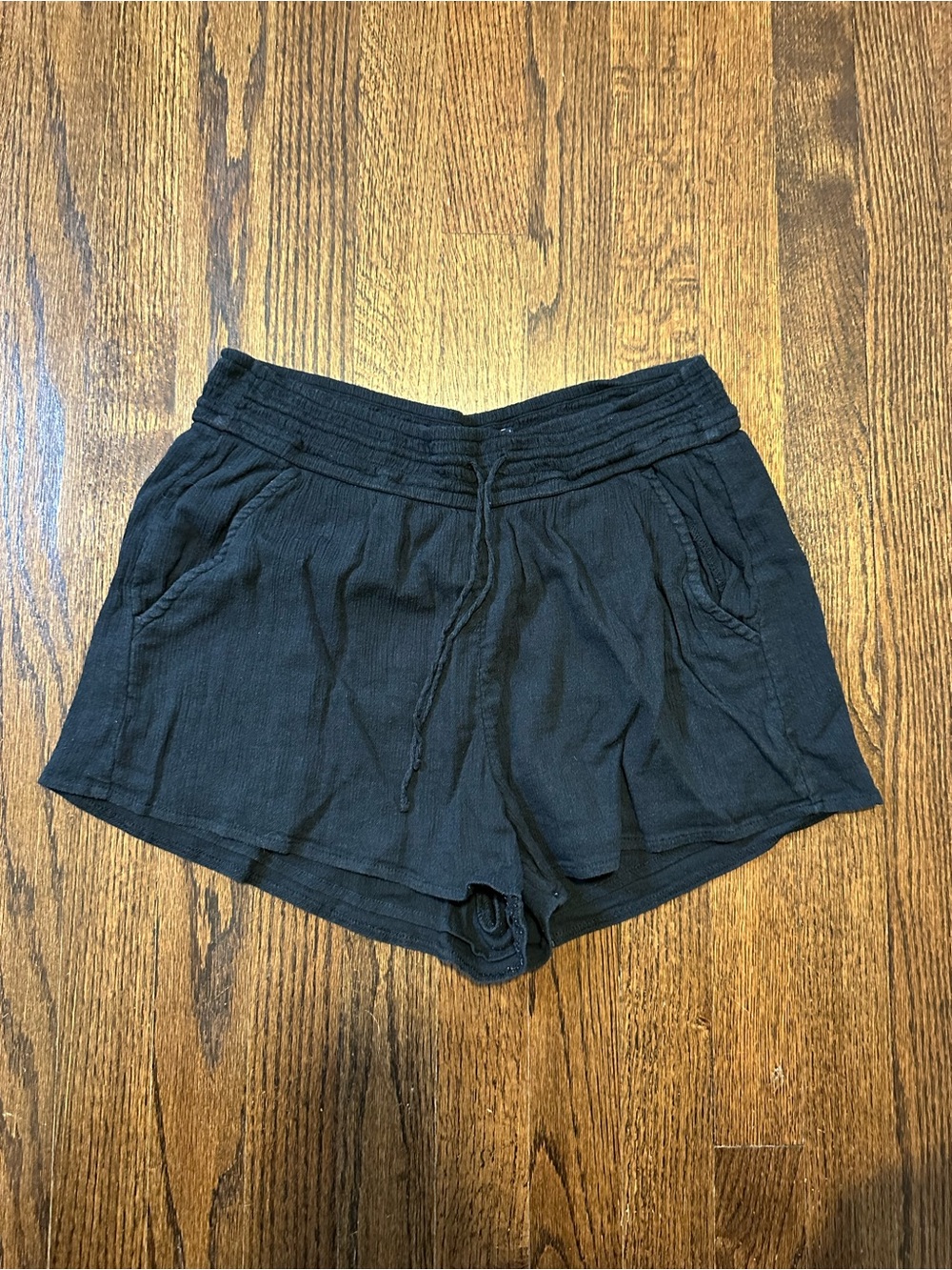 Abercrombie & Fitch Black Cotton Blend Shorts